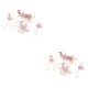 thumbnail image 2 of Sonducket 4 piezas de peinetas de flores para boda, conjunto de tocados para mujer, hermoso tocado nupcial, accesorio de joyería de moda Violeta 2piezas, 2 of 6