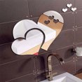 thumbnail image 2 of 3D DIY Mirror Heart Shape Cute se puede fijar directamente a la pared Eccomum Pegatinas de pared, 2 of 4
