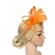 thumbnail image 5 of Diadema de mujer Zulema Banda Elástica Fascinator Plumas Flores naranja, 5 of 8