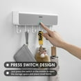 thumbnail image 3 of Labymos Wall Mounted Coat Hooks with 4 Storage Compartment Hallway Organiser Kitchen Storage Organiser, 3 of 8