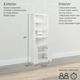 thumbnail image 5 of Prepac Tall Bookcase with 2 Shaker Doors, White, 5 of 14