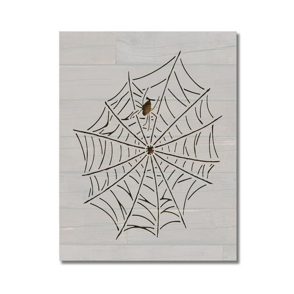 Halloween Spider Web Stencil Template Reusable 8.5 x 11 Inches for Painting on Walls, Wood, Arts and Crafts by Stencilville