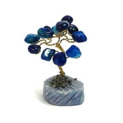 Tree of Life Natural Tumbled Gemstone Healing Crystal Figurine Money Tree Table Ornament - New Age Home Décor Handmade Feng Shui Art