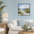 thumbnail image 3 of Stupell Industries Tropical Beach Path Seagulls Overhead Black Framed Giclee Art, 24 x 24, by Susan Winget, 3 of 8