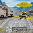 thumbnail image 5 of MJIAexp 6'x9' Gray Outdoor Rug Patio Rug Waterproof RV Outdoor Rug Camping Rugs Reversible Plastic Straw Rug Large Outdoor Mat for Camping, Balcony Apartment, Patio, Porch, Picnic, Beach, 5 of 9