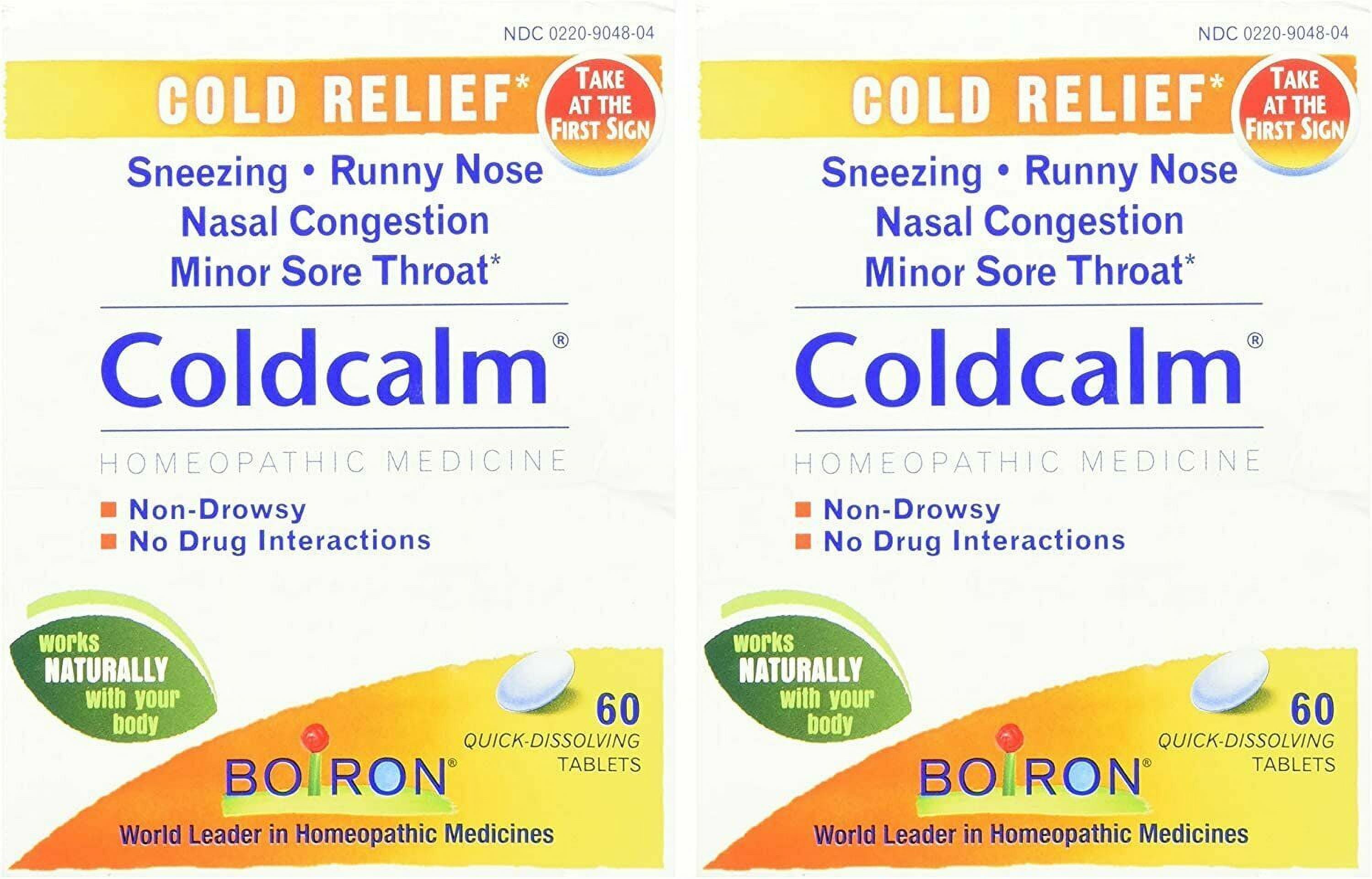 Boiron Coldcalm Non-Drowsy Homeopathic Medication Congestion 60 ct, 5-Pack