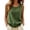 *Army Green, variant on VBVC Women's Cotton Linen Crew Neck Tank Top , Loose Fit Summer Casual Blouse For Women , Ladies' Sleeveless Plain Shirt with Pockets,Beige,S-2XL