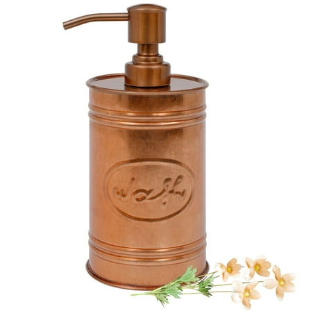 Autumn Alley Copper Farmhouse Embossed Soap Dispenser, 17.5 Fl Oz, Free Standing