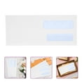 thumbnail image 2 of 100pcs Self Seal Security Envelopes for Business Checks Double Window Mailers for Document Mailing White Secure Business Envelopes, 2 of 8
