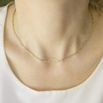 thumbnail image 4 of 14K Two Tone Gold 1.5mm Sparkle Pendant Chain, Yellow and White Gold, Rock Margarita Link Mens Womens Necklace, Giorgio Bergamo 24, 4 of 7