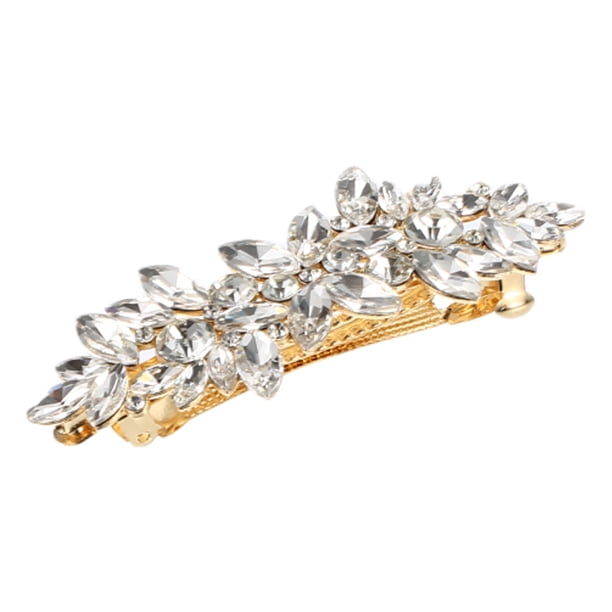 Gemas únicas para el cabello, clips de flores, horquillas francesas, pinzas para el cabello para mujeres en tono dorado