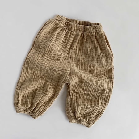 Toddler Boys Pants Comfortable Play Outfit Loose Fit Elastic Waist Pants For Everyday Wear Kids Long Pants For Spring Fall Clothes Girls 12-18 Months