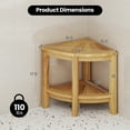 thumbnail image 3 of Giantex Banc de Douche d'Angle, Repose-Pieds de Douche pour Raser les Jambes, Repose-Pieds de Douche avec Tablette de Rangement, 3 of 7