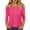 Vermilion, variant on OIOLOYJM Womens Blouses Casual Solid Color Pleated 3/4 Sleeve Button-Down Shirts Summer Fashion Crew Neck Clothing Elegant Loungewear Mint Green 2XL