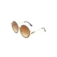 thumbnail image 5 of Half Frame Oversize Rhinestone Round Sunglasses, 5 of 7