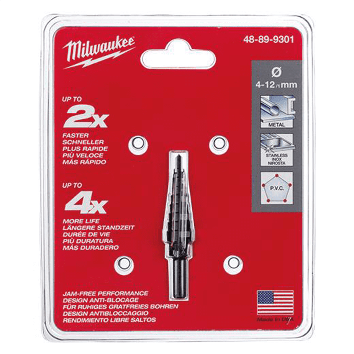 Milwaukee Tool Step Bit 4mm - 12mm
