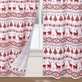thumbnail image 5 of Christmas Curtains for Bedroom Christmas Boho Room Darkening Velvet Drapes Christmas Tree and Deer Design Window Curtain Panels for Living Room Decor, W52 x L84 inches, 2 Panels, 5 of 6