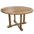 thumbnail image 4 of HomeRoots 476414 48 in. Brown Round Solid Teak Wood Dining Table, 4 of 5