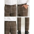 thumbnail image 6 of Lars Amadeus Men's Dress Plaid Slim Fit Flat Front Prom Checked Trousers, 6 of 6