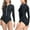 Black, variant on Arnsht Women's Long Sleeve Rash Guard Swimsuits Zipper One Piece Athletic Surfing Bathing Suits Tummy Control Swimwear UPF50+ Sun Protection Surfing Swimwear Black S