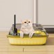 thumbnail image 5 of Caja de Basura de Gato Caja de Basura de Alto Riel Semicerrada con Diseño a Prueba de Salpicaduras, Proporciona Amplio Espacio para Gatos, Incluye una Cuchilla de Tamaño de Gatito Caja de Basura Grand, 5 of 6