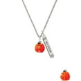 thumbnail image 2 of Delight Jewelry Resin Funny Ahh! Pumpkin Silvertone Always My Sister Bar Charm Necklace, 23", 2 of 4