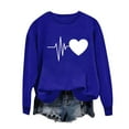 thumbnail image 2 of SHTXOZHI Crewneck Sweatshirts for Women Long Sleeve Printed Pullover Tops Casual Fall Clothes, 2 of 3