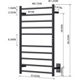 thumbnail image 5 of Towel Warmer Rack with 24hr Timer, Matte Black Heated Towel Rack for Bathroom, Plug-in/Hardwired, Wall Mounted 10-Bar Electric Towel Warmer with Temperature Control, 5 of 5