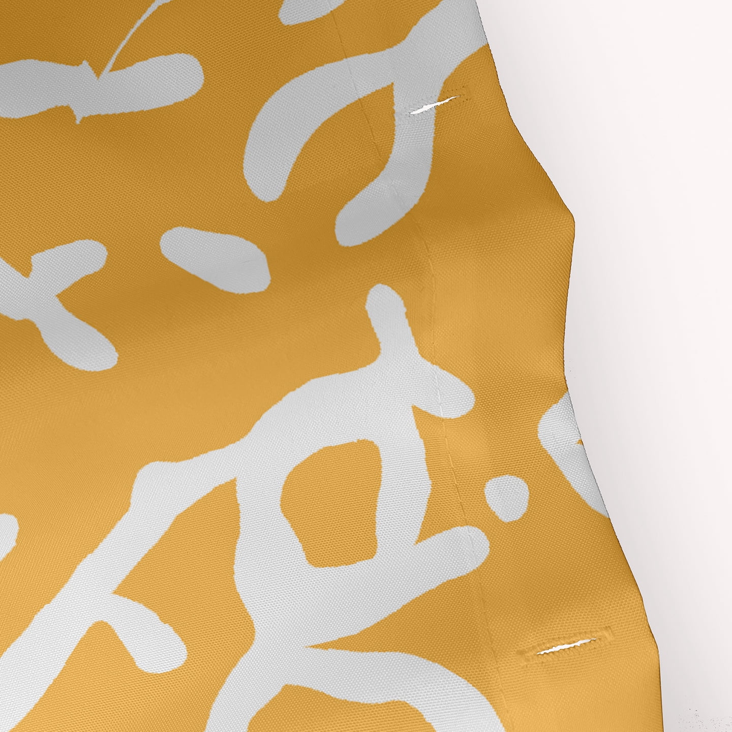 Simply Daisy 70" W x 73" L Seaweed Polyester Shower Curtain, Egg Yolk Yellow [1 Ct]