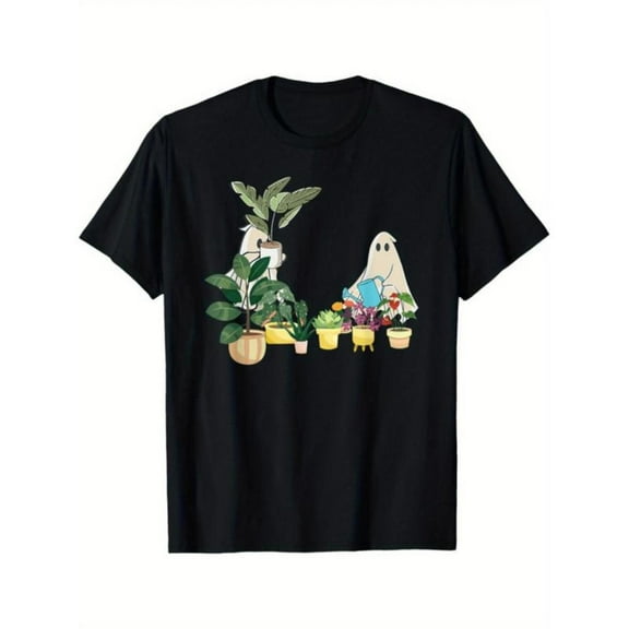 Womens Garden Graphic Tee Plant Lover T Shirt Tops Casual Comfortable Short Sleeve Round Neck Black S-5XL