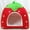Red, variant on Jacenvly 2024 New Pet Supplies Winter Indoor House House Padded House Folding Yurt Strawberry Tent Brown