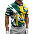 thumbnail image 2 of Fnnxeal Mens Polo Shirts Short Sleeve Casual Collared Summer Graphic Golf Polo Green Shirts for Men Size M, 2 of 5