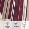 thumbnail image 6 of Rose Red Purple Stripes Semi Sheer Curtains Drapes for Living Room,Bedroom,French Doors Window 108 Inches Long,Farmhouse Colorful Abstract Lines Rod Pocket Chiffon Curtain Voile Drapery Panel, 6 of 8