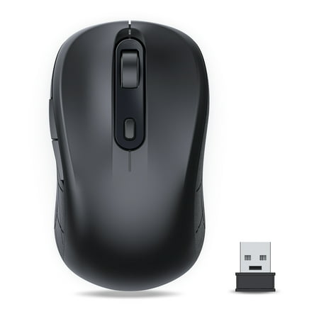 Multi-Device Bluetooth Mouse, Vssoplor Wireless Mouse (BT1+BT2+2.4G) for Windows//Mac OS/Android