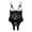 Black, variant on Womens Sexy Bodysuit Lingerie One Piece Clearance Crotch Backless Hollow Lace Bow Teddy Open One Piece Jumpsuit