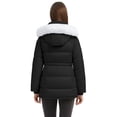 thumbnail image 4 of Wantdo Women's Winter Puffer Coat with Removable Hood Waterproof Warm Jacket Thickened Insulated Parka Black L, 4 of 9