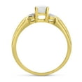 thumbnail image 5 of 14k Yellow Gold Oval White Topaz And Diamond Ring, 5 of 6