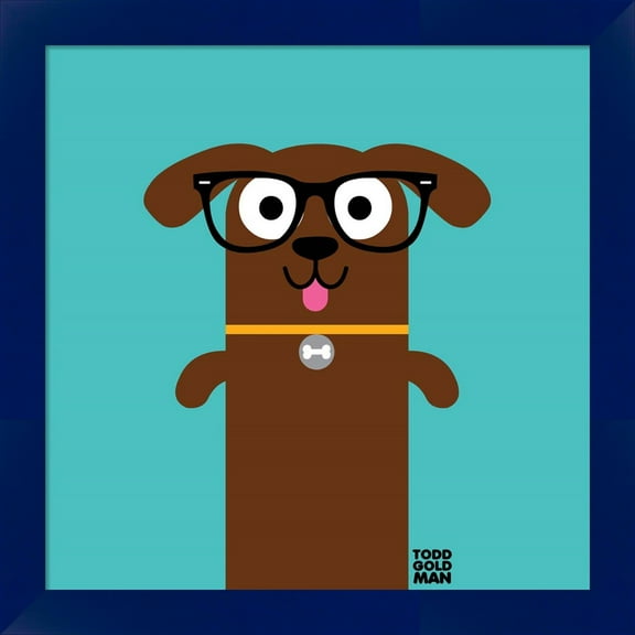 Great Art Now Bow Wow Dachshund by Todd Art, Framed Wall Art, 14W x 14H