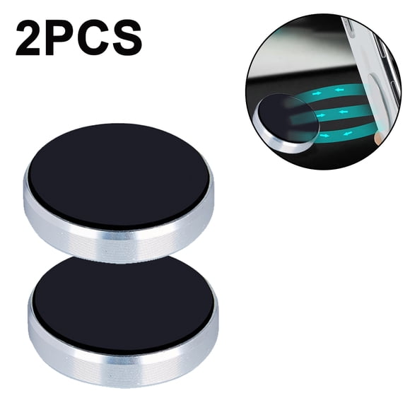 2 pcs Magnetic Mounts Flat Cell Phone Holder for Car Dashboard, Wall, Windshield, Mirror, Table, Desk Stick on Universal Compatible with GPS, Smartphones, Echo Auto Keychains and More