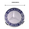 thumbnail image 3 of Tapacubos de 4 piezas compatibles con Mercedes Benz 75 mm - Azul, 3 of 5