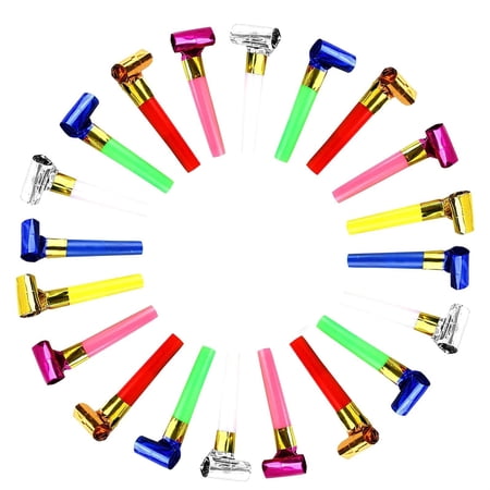 75 PCS Party Blower Blowouts Noisemakers NOGIS Birthday Blow Horns Party Whistles New Years Party Noisemakers Party Favors Random Color