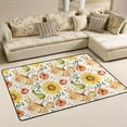 thumbnail image 2 of Dreamtimes Watercolor Pumpkin Orange Area Rug, 36"x24" Fall Sunflower Non-Slip Washable Indoor Door Mat, Absorbent Floor Mat for Bedroom Kitchen Entryway Bathroom, 2 of 5