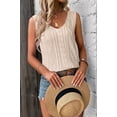thumbnail image 5 of Deliqiba Women Sleeveless Tank Tops Cable Knit Sweater Vests V Neck Casual Clothes SummerTrendy Outfits 2025  L, 5 of 7