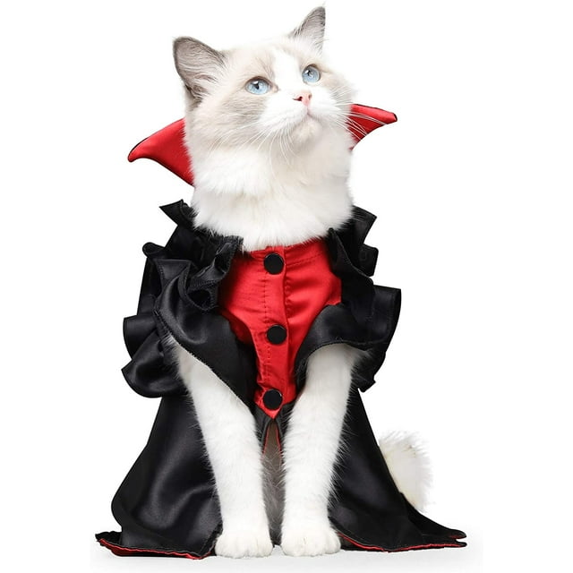 Disfraz de Halloween para perros y gatos JAMW capa de vampiro Sencillez