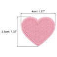 thumbnail image 2 of Uxcell Heart Shaped Iron on Patches Embroidered Iron On Transfer Patch for Clothing Jackets Pink 30PCS 1.57"x1.37", 2 of 6