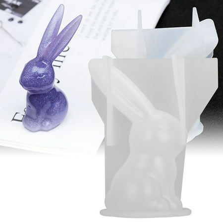 FAGINEY Moule en silicone pour animaux, moule pour lapins 3D, moules en  résine de forme de lapins à longues oreilles 3D moule en silicone pour  animaux 3D pour la décoration