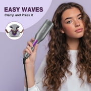 NEXPURE Curling Iron, Ionic Hair Crimper Tool, Hair Curler Waver Curling Wand with Ceramic 3 Barrel, Fast Heating, Purple, 0.8Inch