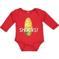 thumbnail image 3 of Inktastic Aw, Shucks Corn on the Cob Humor Boys or Girls Long Sleeve Baby Bodysuit, 3 of 5