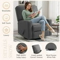thumbnail image 7 of 360° Swivel Rocker Recliner , Glider Rocker Recliner, Rocking Chairs for Nursery, Linen Fabric Chair with High Back, Deep Seat, for Living Room, Bedroom, DarkGrey, 7 of 7