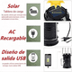 thumbnail image 4 of Lampara De Campismo Solar Recargable Multiple Power Bank negro, 4 of 5